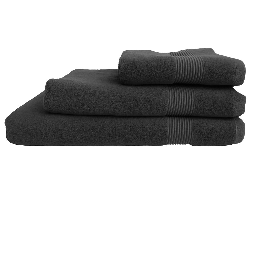 ChatGPT_Image_Jul_22_2025_12_02_45_PM Stack of three gray towels on a white background